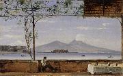 Johann Jakob Ulrich Seaside Terrace near Naples china oil painting reproduction